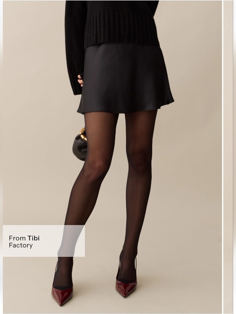 Few Moda NWT 100% Mulberry Silk Mini Slip Skirt Black M Valeria Tibi